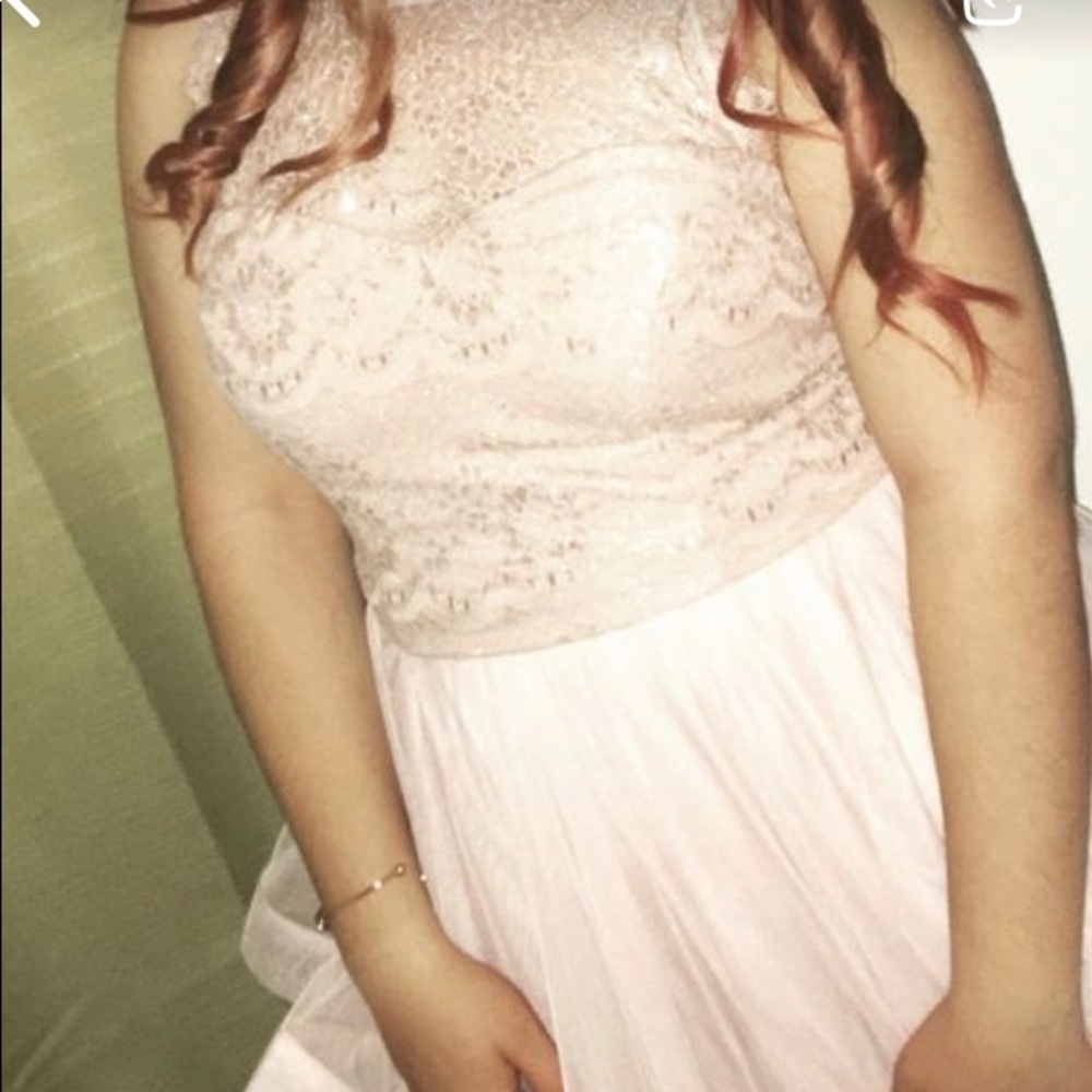 Formal hi low skirt and top